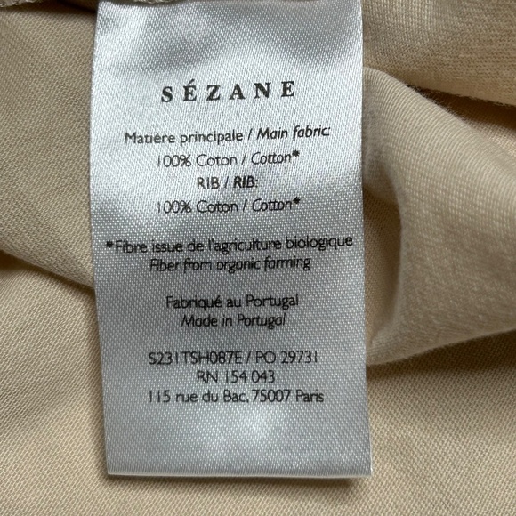 Sezane LA CHAMADE T-SHIRT Heart Medium Quiet Luxury Paris L NWT - Picture 7 of 12